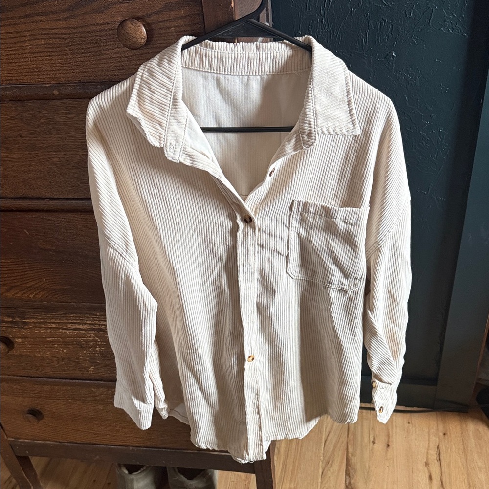 Cream Corduroy Shirt